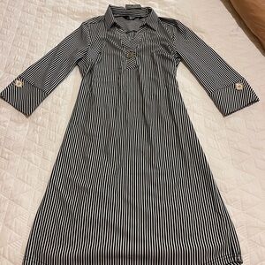 Mille Gabrielle Black and White Striped Dress